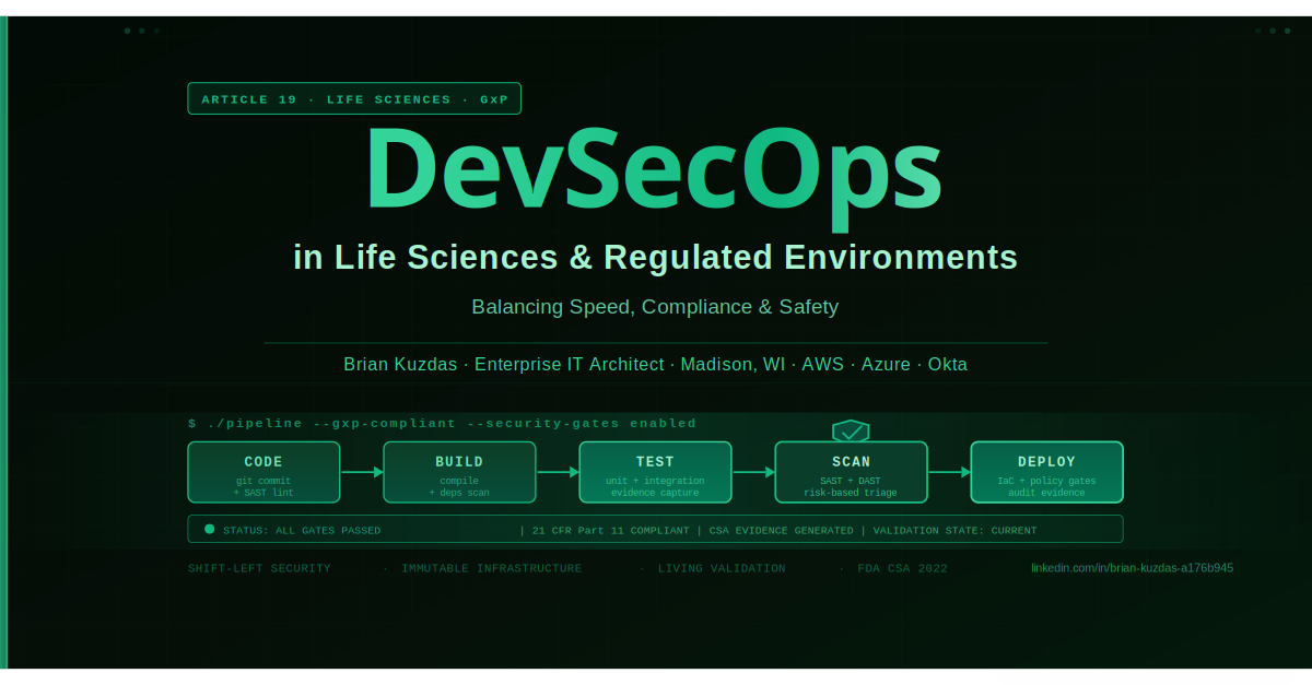 DevSecOps in Life Sciences: Balancing Speed, Compliance, and Safety